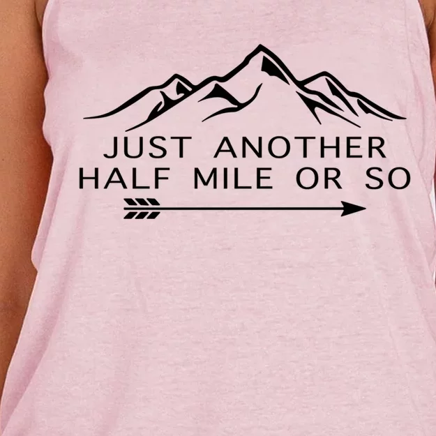 Just Another Half Mile Or So Hiking Lover Matching Camping Gift Women's Knotted Racerback Tank