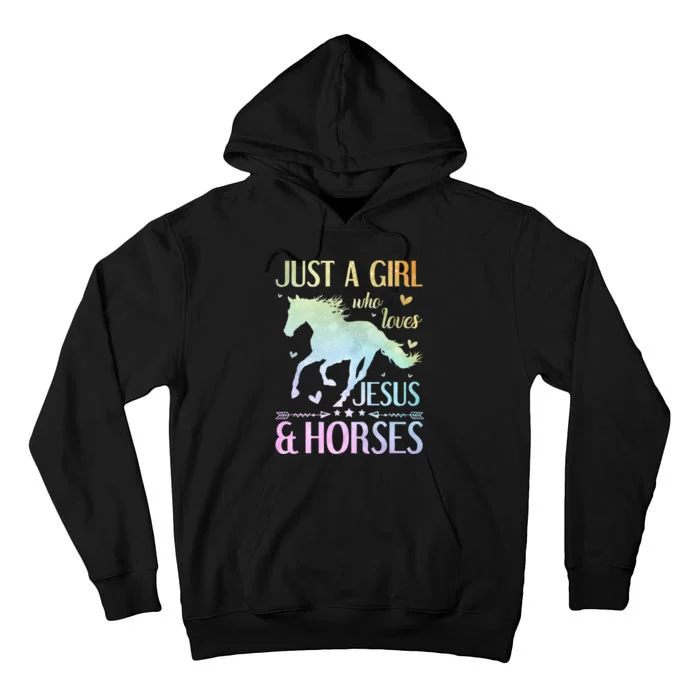 Jesus And Horses Horse Gifts Tall Hoodie