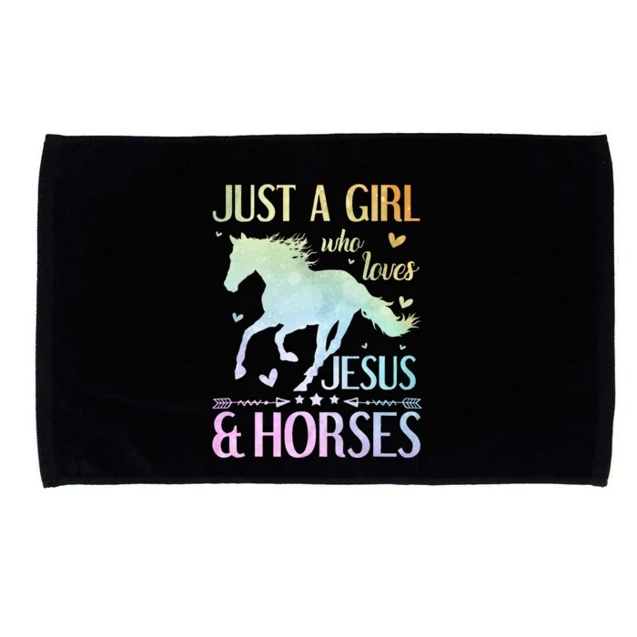 Jesus And Horses Horse Gifts Microfiber Hand Towel