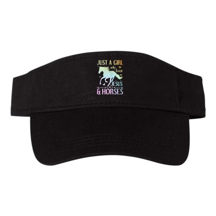 Jesus And Horses Horse Gifts Valucap Bio-Washed Visor