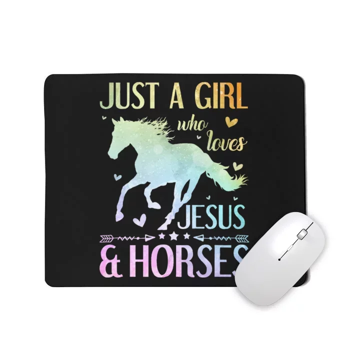 Jesus And Horses Horse Gifts Mousepad