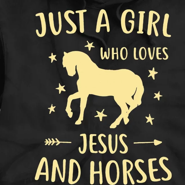 Jesus And Horses Horse Gifts Tie Dye Hoodie