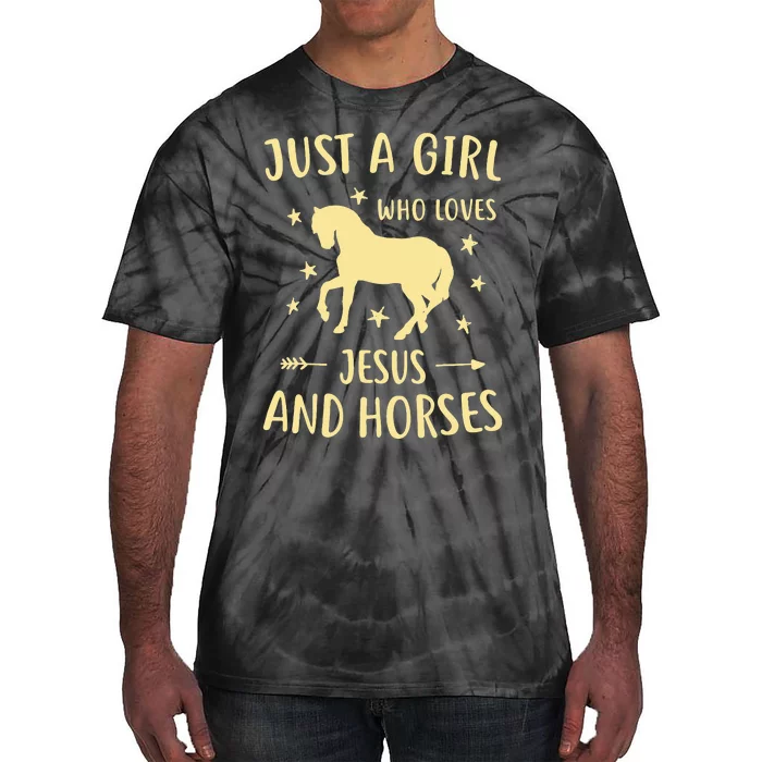 Jesus And Horses Horse Gifts Tie-Dye T-Shirt