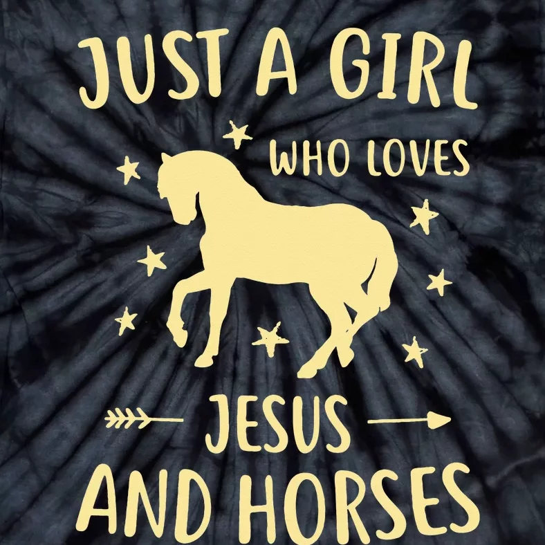 Jesus And Horses Horse Gifts Tie-Dye T-Shirt