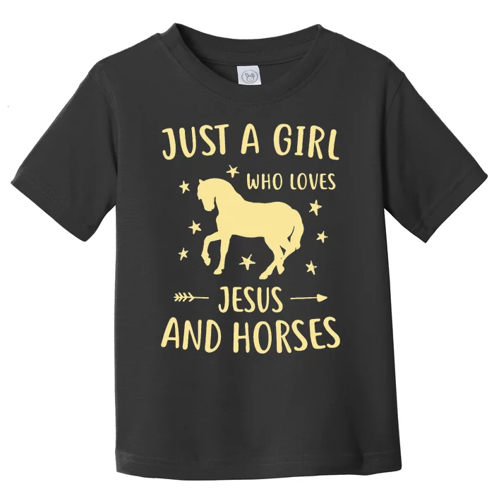 Jesus And Horses Horse Gifts Toddler T-Shirt