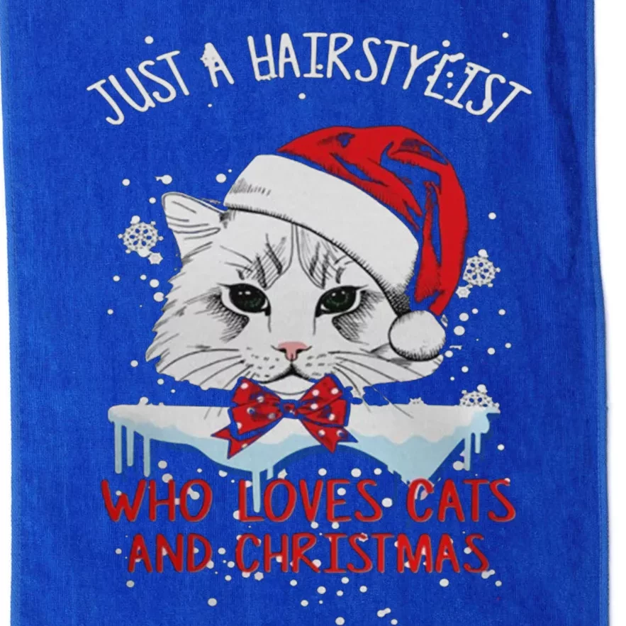 Just A Hairstylist Who Loves Cats And Christmas Platinum Collection Golf Towel