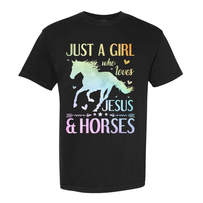 Jesus And Horses Horse Gifts horse lovers Garment-Dyed Heavyweight T-Shirt