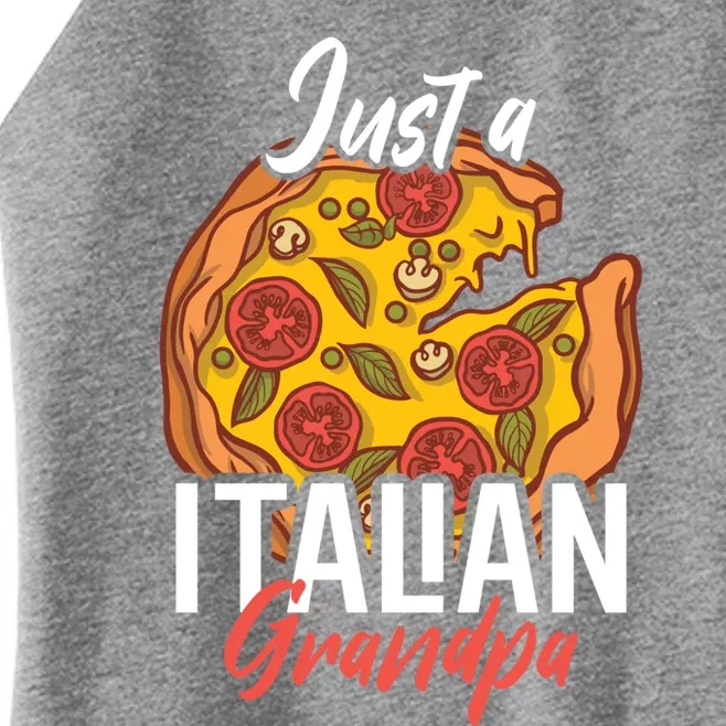 Just A Italian Grandpa With A Pizza Cool Gift Women’s Perfect Tri Rocker Tank