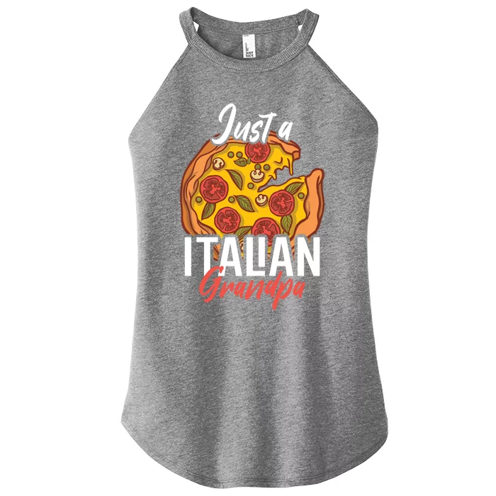 Just A Italian Grandpa With A Pizza Cool Gift Women’s Perfect Tri Rocker Tank