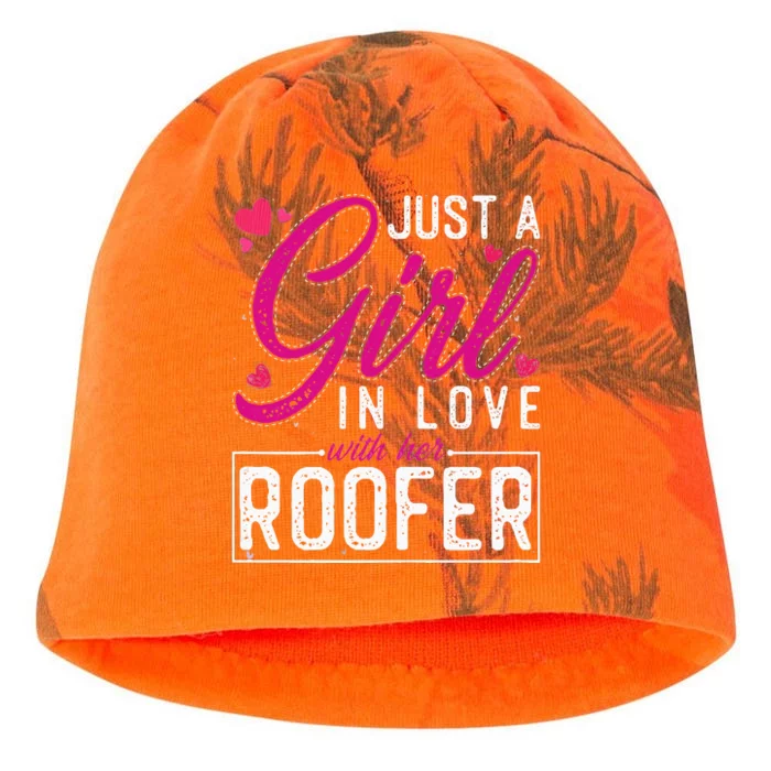 Just a in Love with Her Roofer Funny Roofer's Wife Kati - Camo Knit Beanie