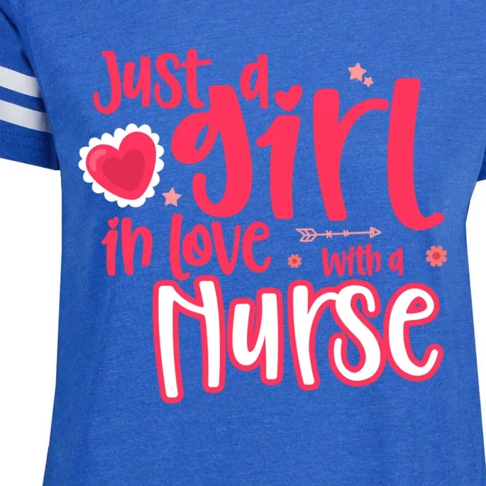 Just A In Love With A Nurse Gift Enza Ladies Jersey Football T-Shirt