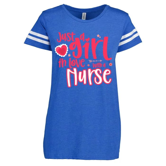 Just A In Love With A Nurse Gift Enza Ladies Jersey Football T-Shirt