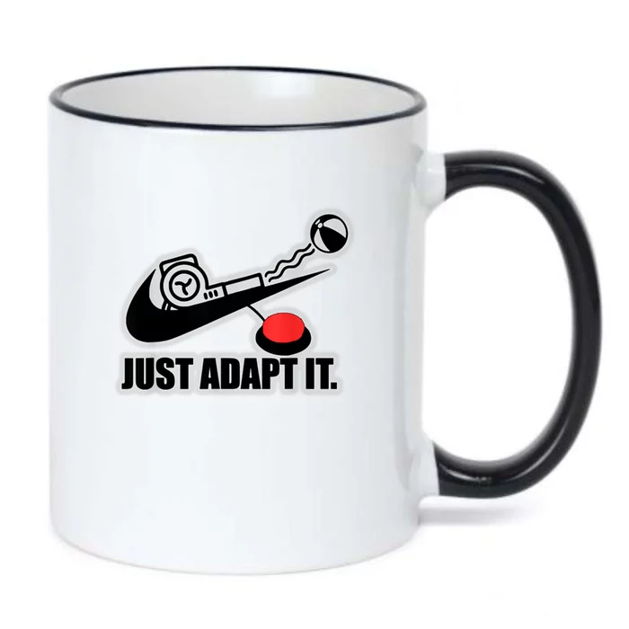 Just Adapt It Black Color Changing Mug