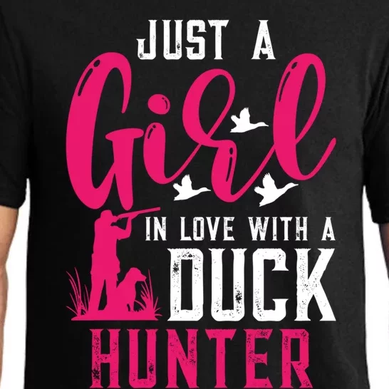 Just A In Love With A Duck Hunter Gift Pajama Set