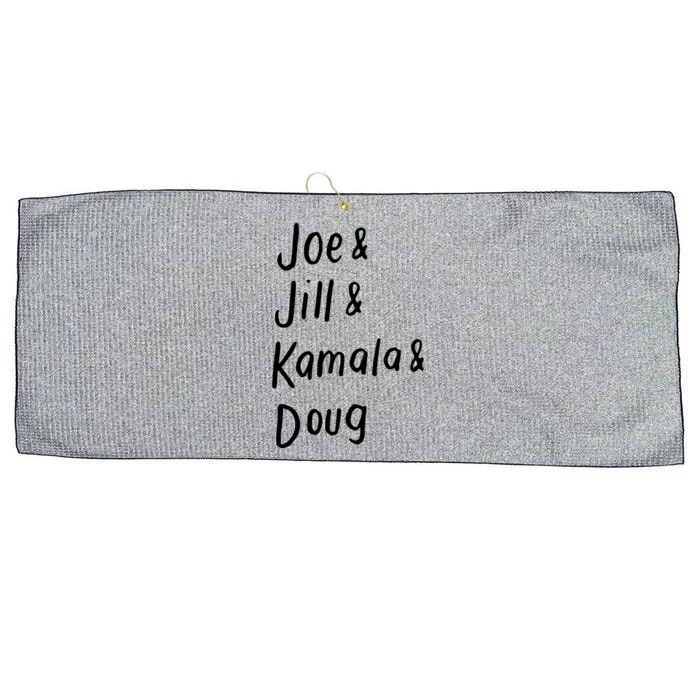 Joe And Jill And Kamala And Doug Biden Harris 2020 Vote Democrat Cool Gift Large Microfiber Waffle Golf Towel