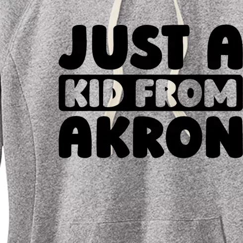 Just A K.I.D From Akron American Resident Usa Us City Women's Fleece Hoodie