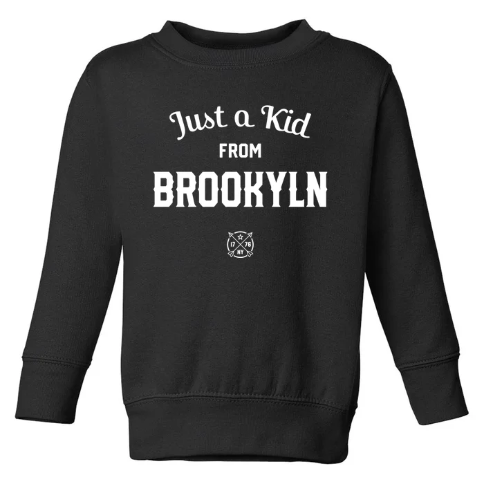 Just A K.I.D From Brooklyn New York City Nyc New York Ny Toddler Sweatshirt