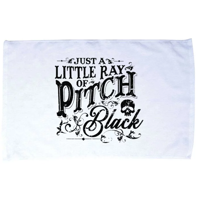 Just A Little Ray Of Pitch Black Microfiber Hand Towel