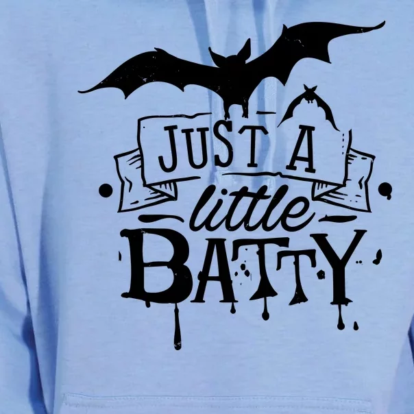 Just A Little Batty Funny Halloween Unisex Surf Hoodie