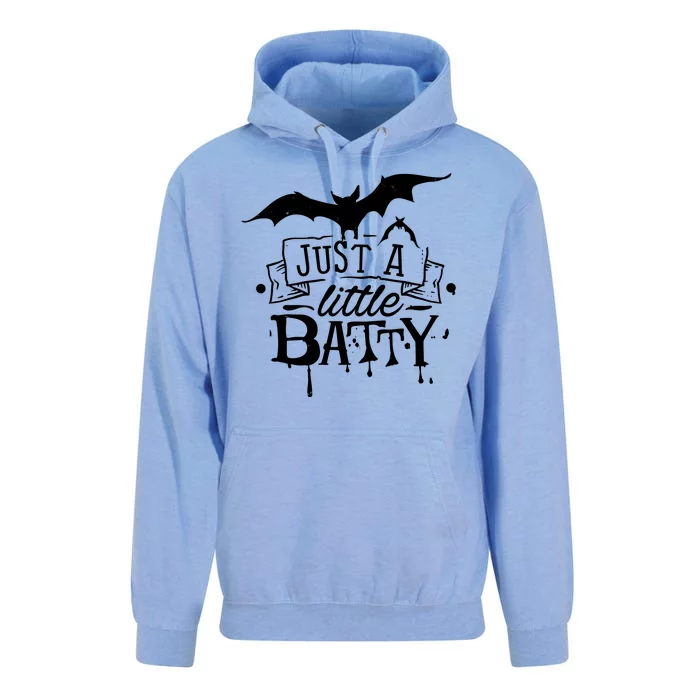 Just A Little Batty Funny Halloween Unisex Surf Hoodie