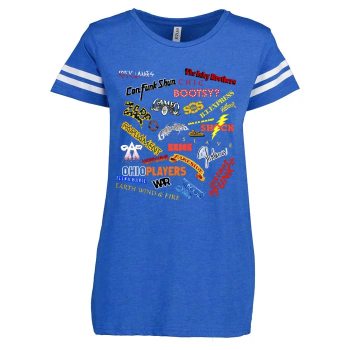 Just A Little Funk Enza Ladies Jersey Football T-Shirt