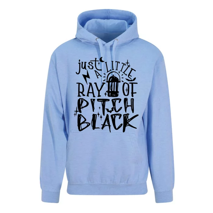 Just A Little Ray Of Pitch Black Unisex Surf Hoodie