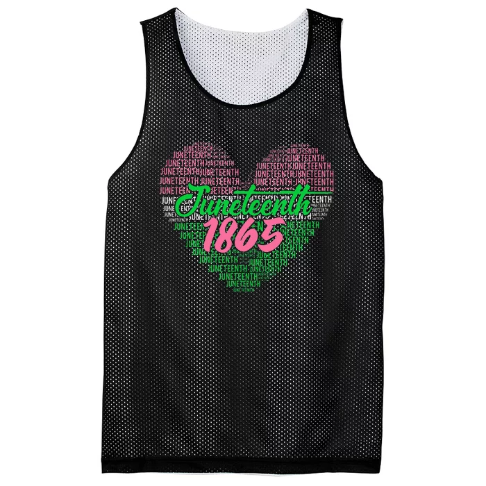 Juneteenth Aka Love Heart Mesh Reversible Basketball Jersey Tank