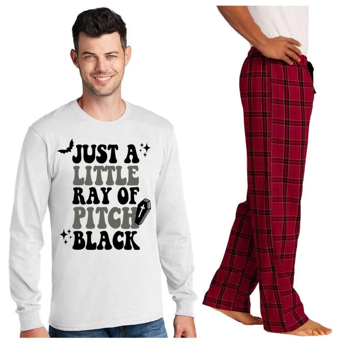 Just A Little Ray Of Pitch Black Halloween Long Sleeve Pajama Set