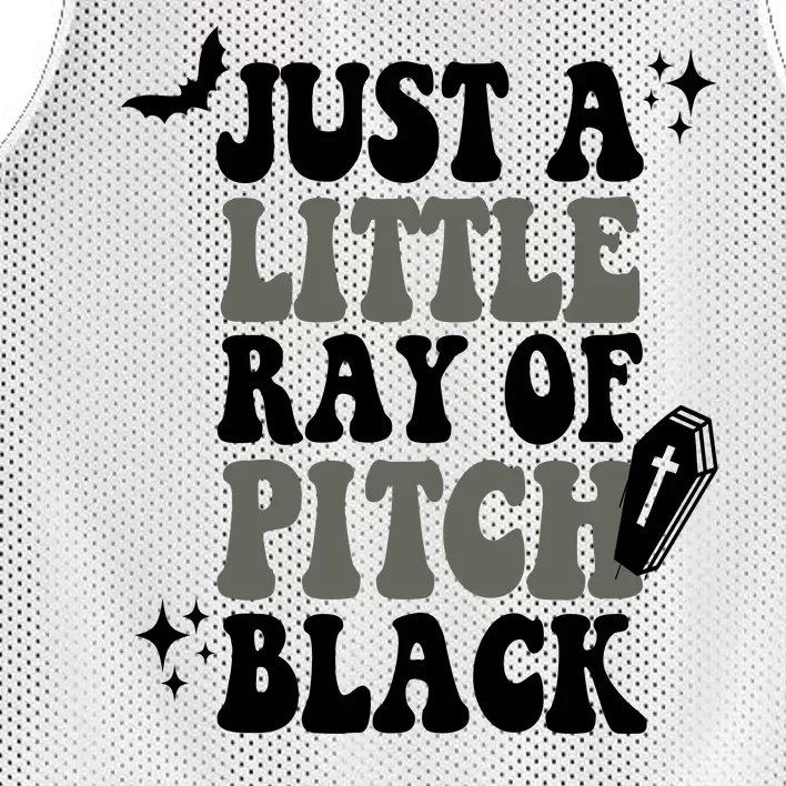 Just A Little Ray Of Pitch Black Halloween Mesh Reversible Basketball Jersey Tank