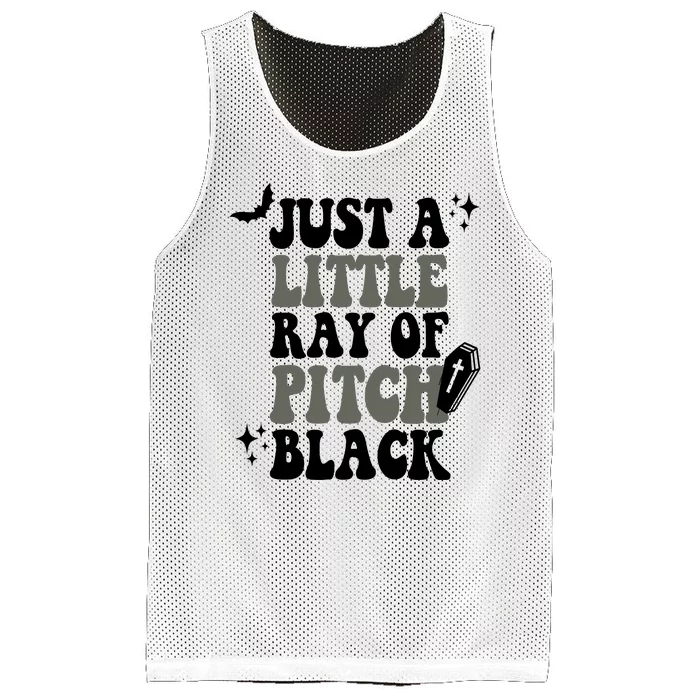 Just A Little Ray Of Pitch Black Halloween Mesh Reversible Basketball Jersey Tank