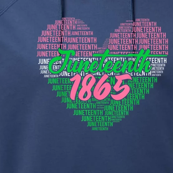 Juneteenth Aka Love Heart Performance Fleece Hoodie