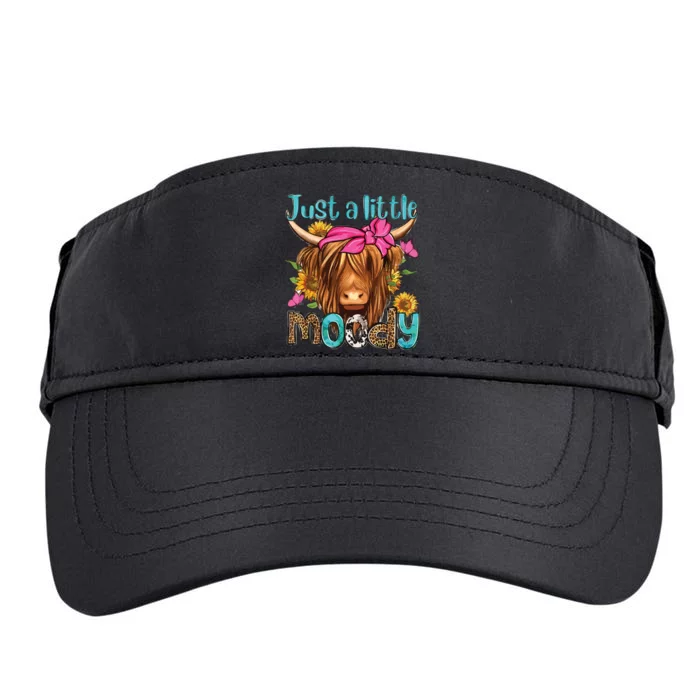 Just A Little Moody Cute Highland Cows Lover Easter Day Adult Drive Performance Visor