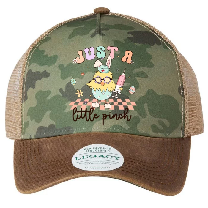 Just A Little Pinch RN L&D Easter Day Nurse Cute Chicken Legacy Tie Dye Trucker Hat