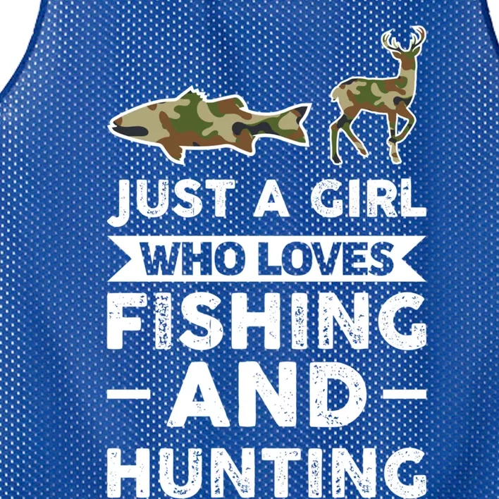 Just A Loves Fishing And Hunting Hunter Meaningful Gift Mesh Reversible Basketball Jersey Tank