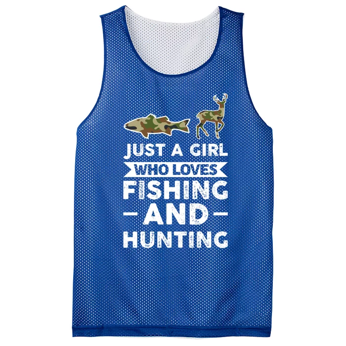 Just A Loves Fishing And Hunting Hunter Meaningful Gift Mesh Reversible Basketball Jersey Tank