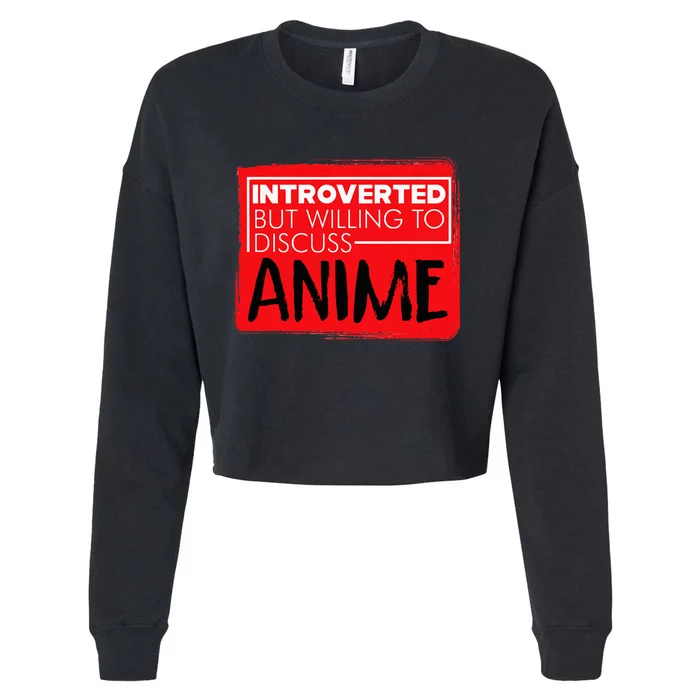 Japanese Animation Lovers Pun Cropped Pullover Crew