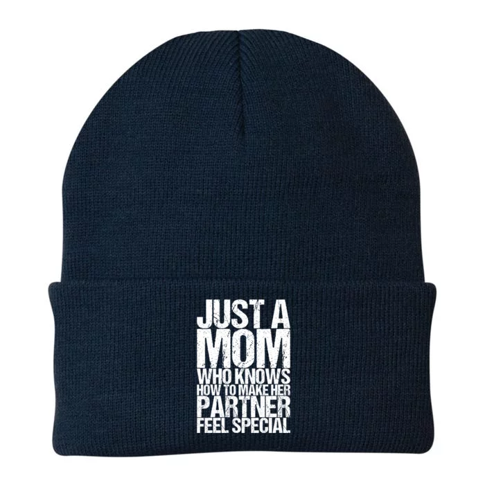 Just A Mom Who Knows How To Make Her Partner Feel Special Gift Knit Cap Winter Beanie