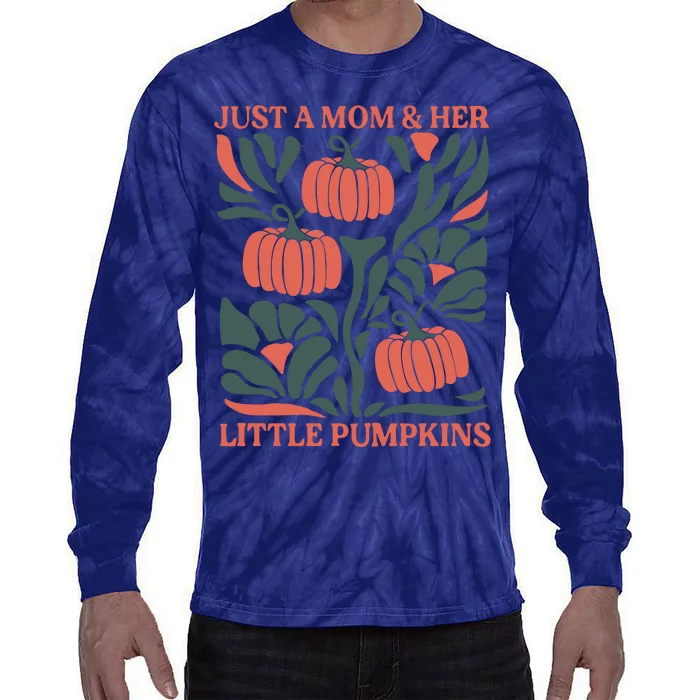 Just A Mom & Her Little Pumpkins Tie-Dye Long Sleeve Shirt