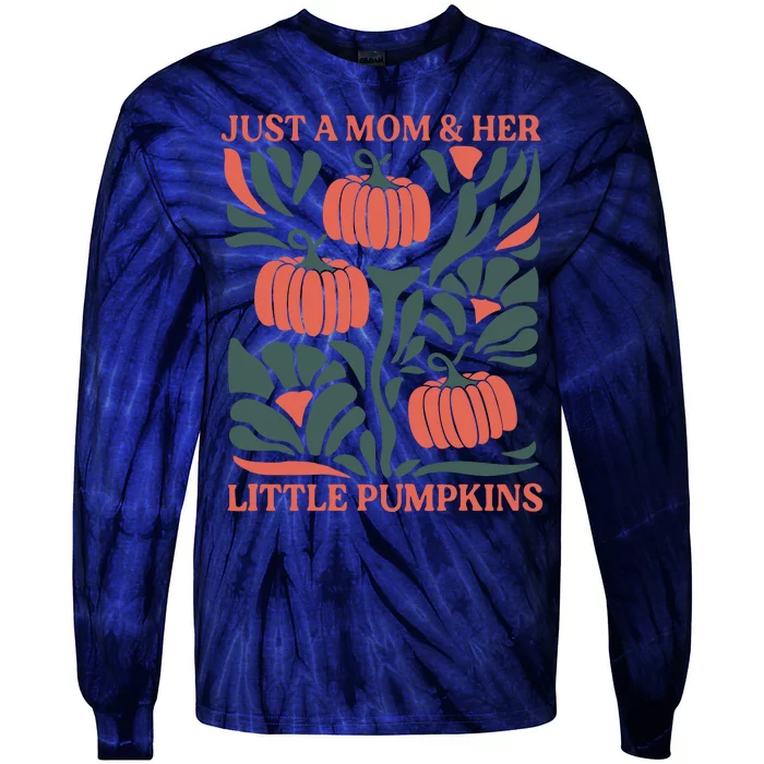 Just A Mom & Her Little Pumpkins Tie-Dye Long Sleeve Shirt