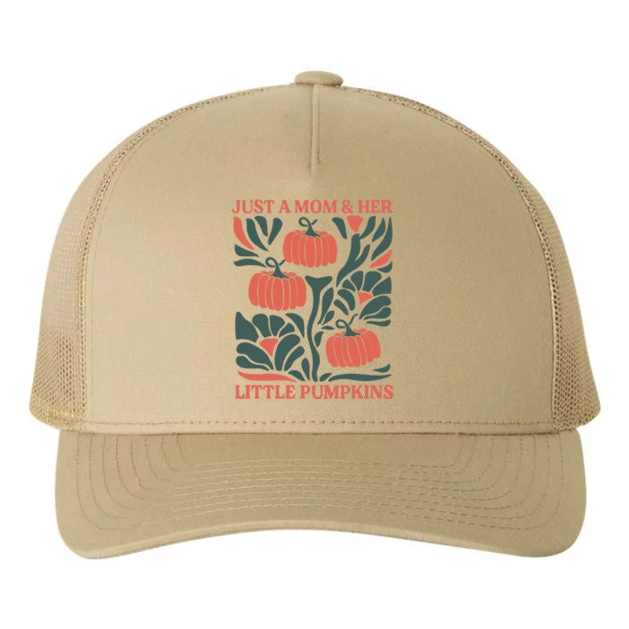 Just A Mom & Her Little Pumpkins Yupoong Adult 5-Panel Trucker Hat