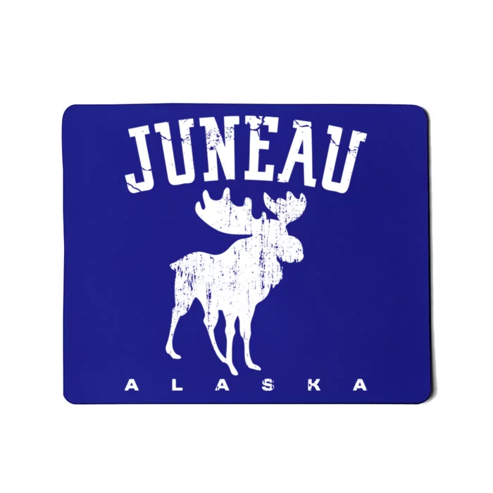 Juneau Alaska Moose Family Hiking Camping Trip Retro Vintage Gift Mousepad