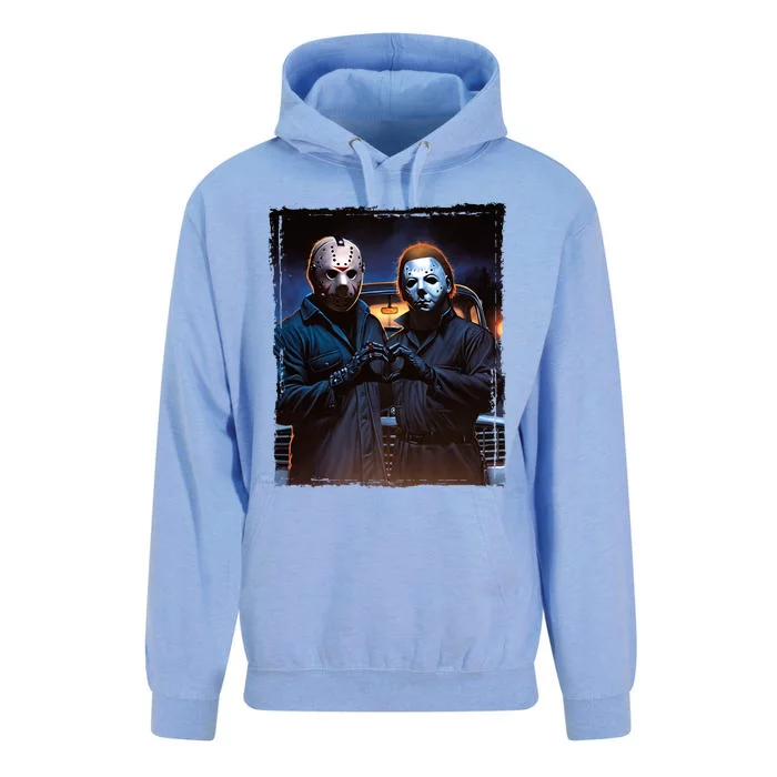 Jason And Myers Halloween Heart Hands Horror Character Unisex Surf Hoodie