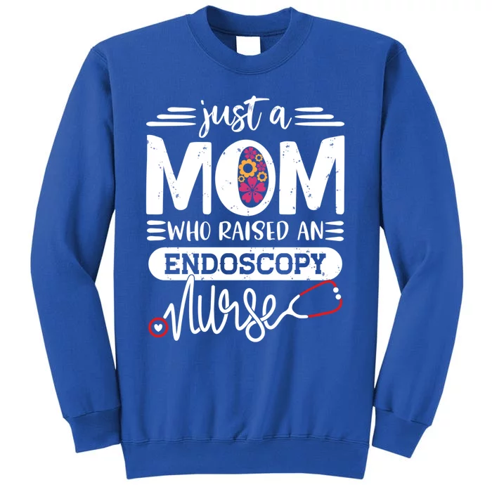 Just A Mom Who Raised An Endoscopy Nurse Rn Mama Mothers Day Cool Gift Sweatshirt