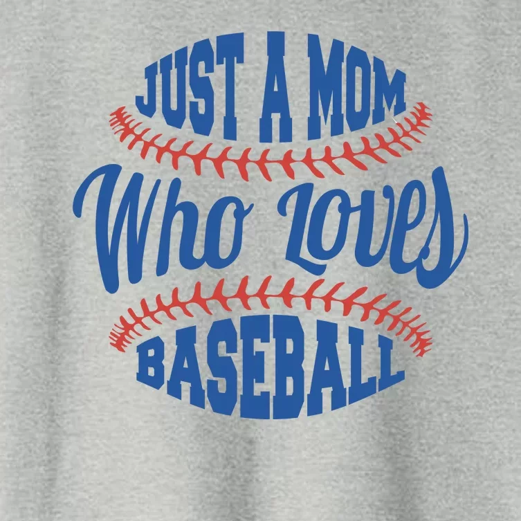 Just A Mom Who Loves Baseball Women's Crop Top Tee