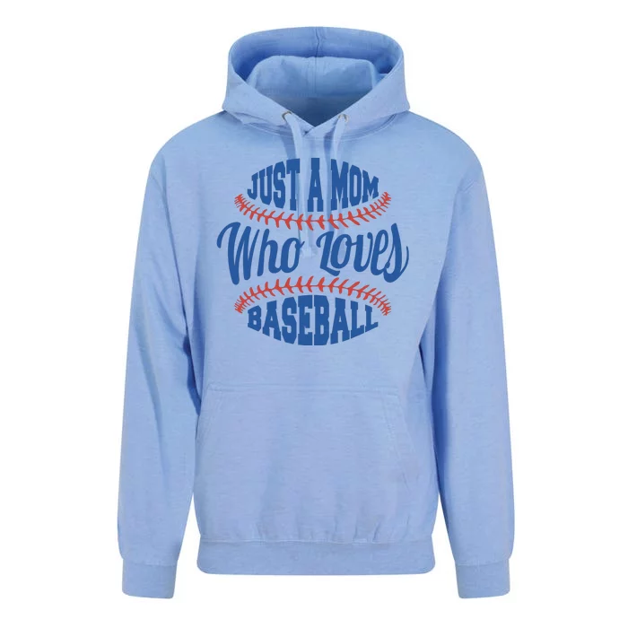 Just A Mom Who Loves Baseball Unisex Surf Hoodie