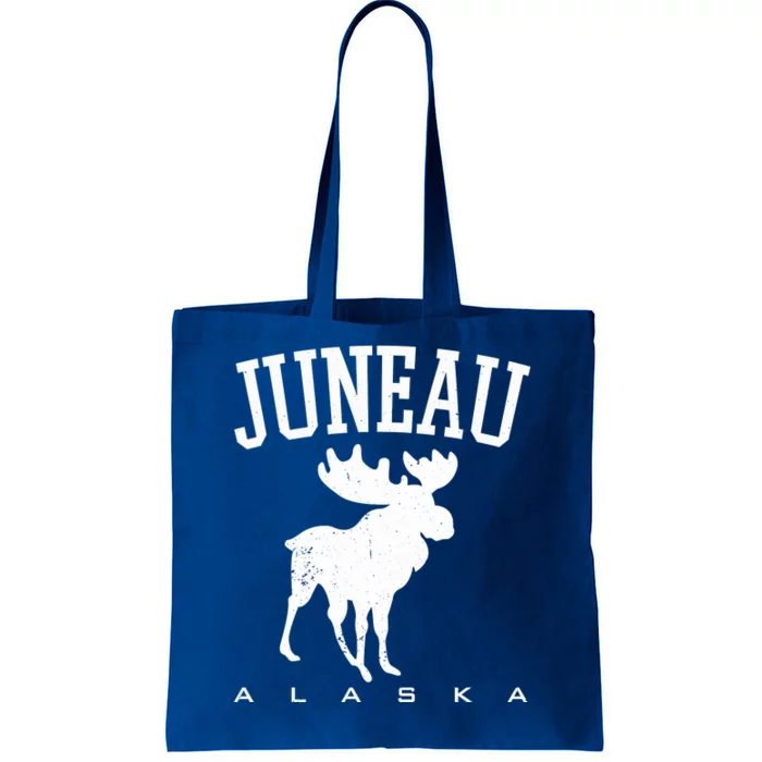 Juneau Alaska Moose Family Hiking Camping Trip Retro Vintage Funny Gift Tote Bag