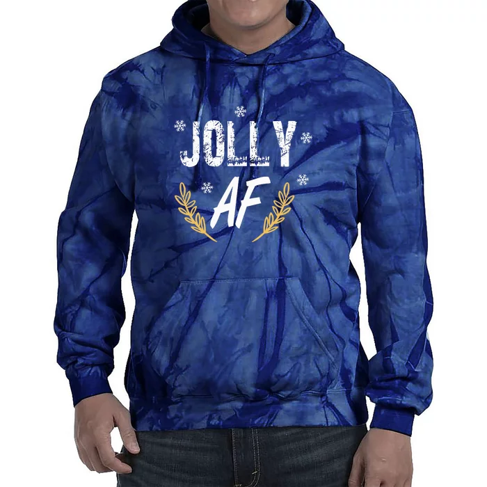 Jolly Af | Merry Xmas Tie Dye Hoodie