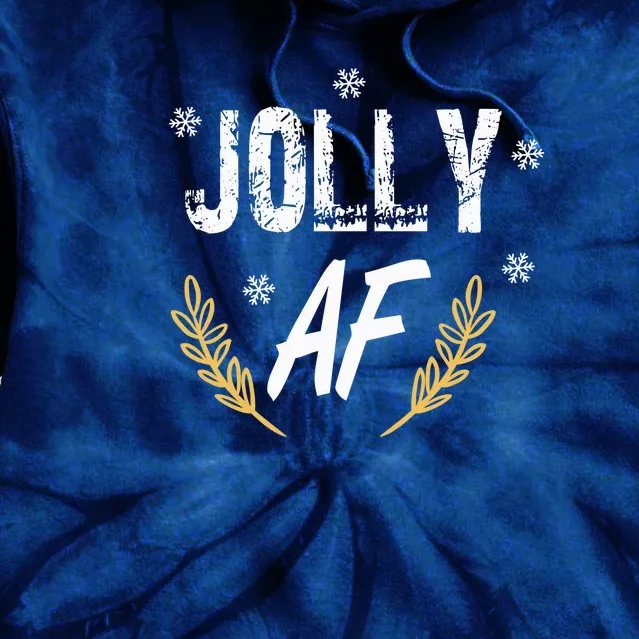 Jolly Af | Merry Xmas Tie Dye Hoodie