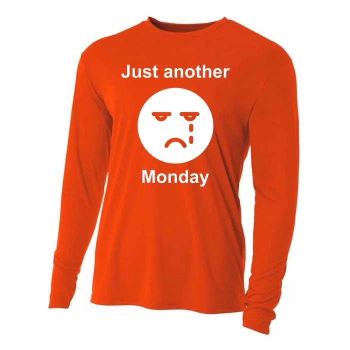 Just Another Monday Sad Face Cooling Performance Long Sleeve Crew