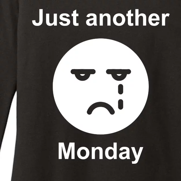 Just Another Monday Sad Face Womens CVC Long Sleeve Shirt